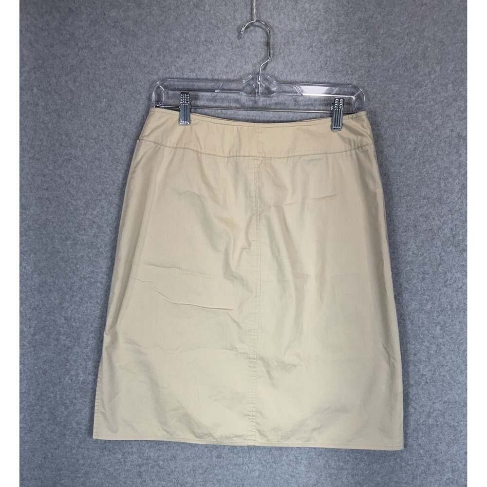 Max Studio Skirt Womens 4 Beige Tan Stretch Career Pencil Casual Office Classic